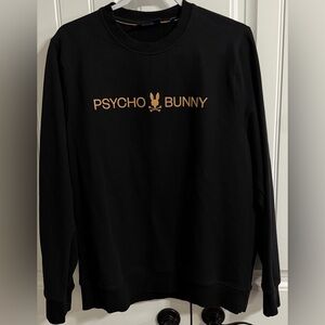 Men’s XL-TG Psycho Bunny Black and Gold Crewneck Sweater